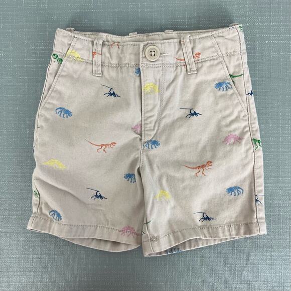 Baby Gap Dinosaur Print Khaki Shorts 18-24 Months - Picture 6 of 6